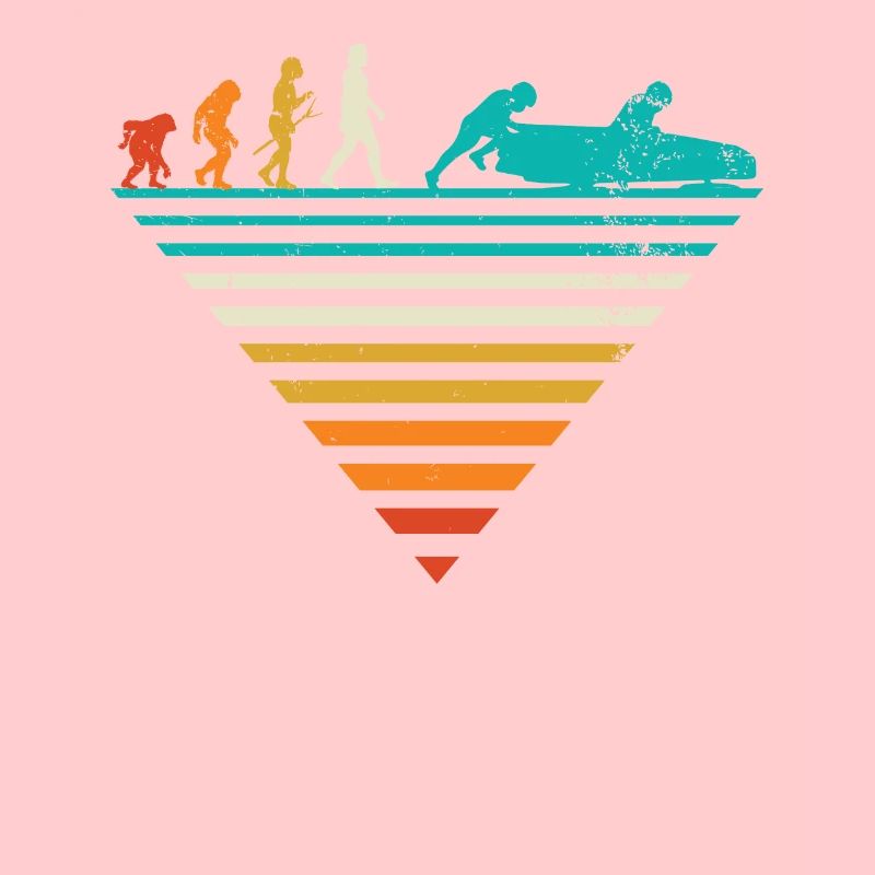 Menschliche Evolution - Vintage Bobsled