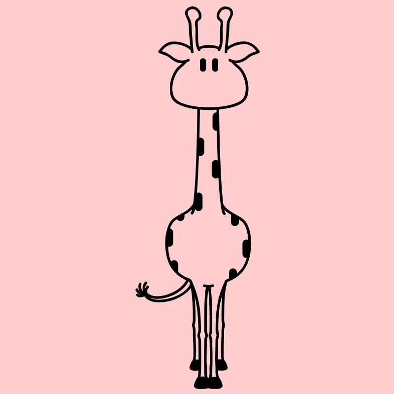 Lustige coole glückliche Giraffe Afrika Tier Comic