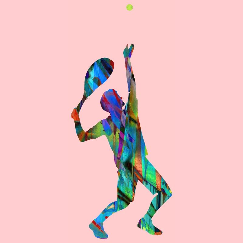 Servir, Tennis,Coloré,Graffiti,Bleu