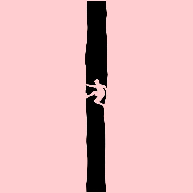 Grimpeur dans la cheminée
