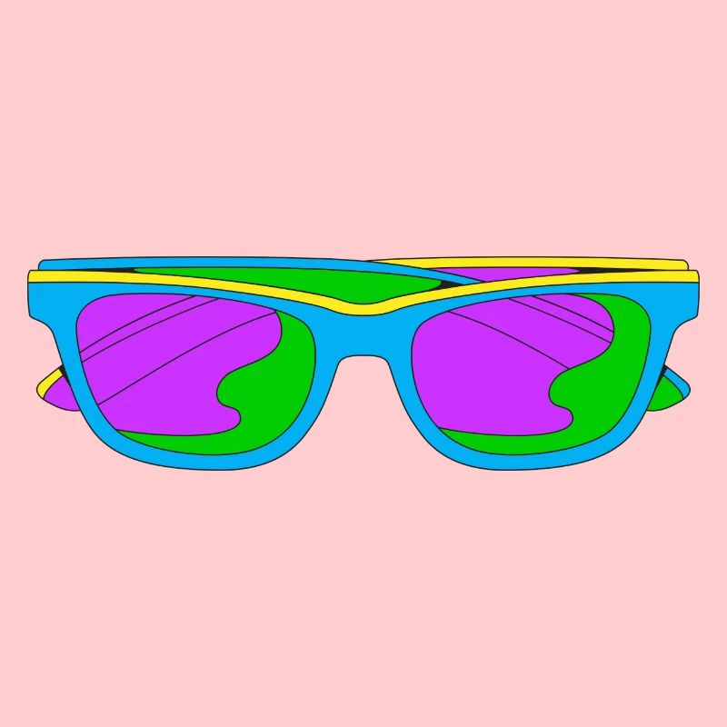 Lunettes Fluo Trippy Couleur Techno