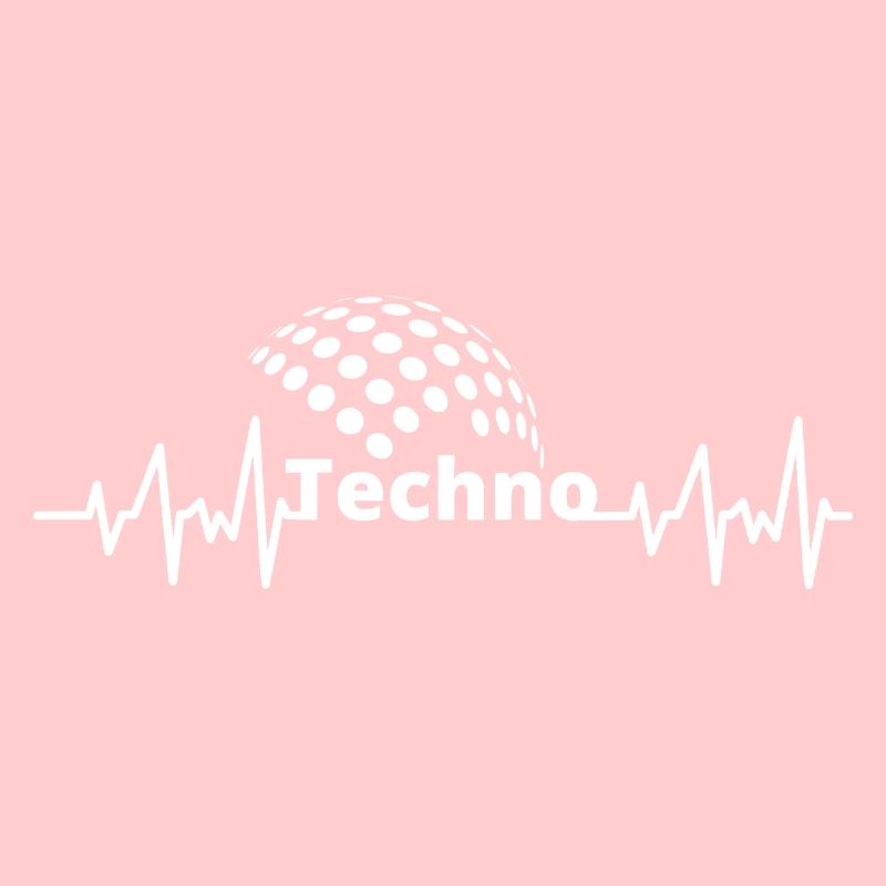 Techno Beat Herz EKG I love Techno