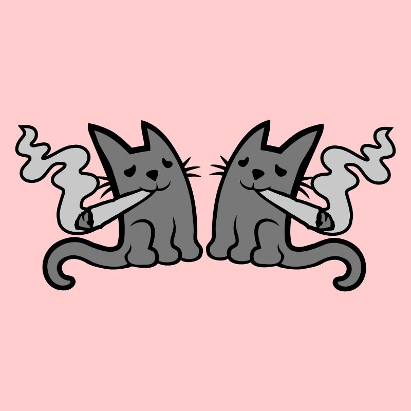 2 petits chats fumants