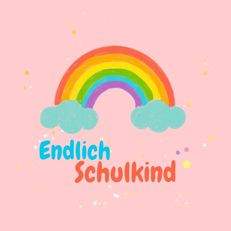 Endlich Schulkind Regenbogen Einschulung Geschenk