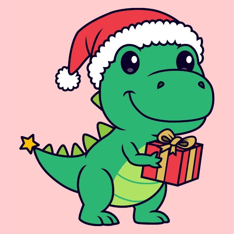 Mignon T-Rex dinosaure Cadeaux de Noël (e)