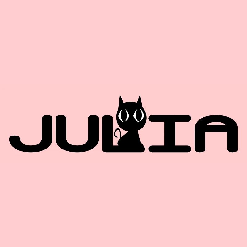 Julia avec un chat noir