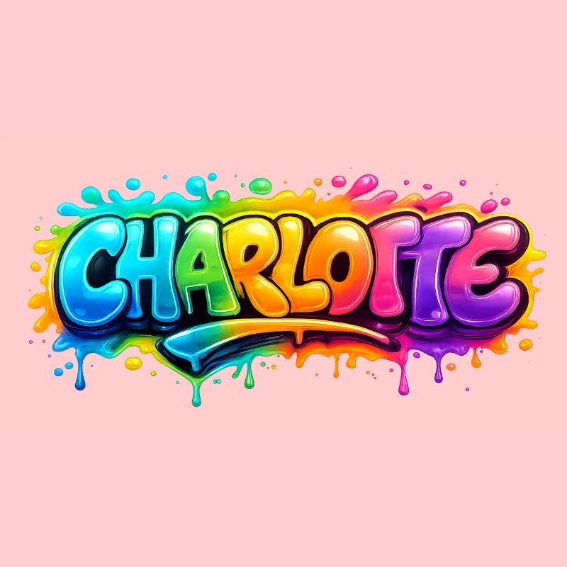 Graffiti Charlotte Name Gift Ideal Printable