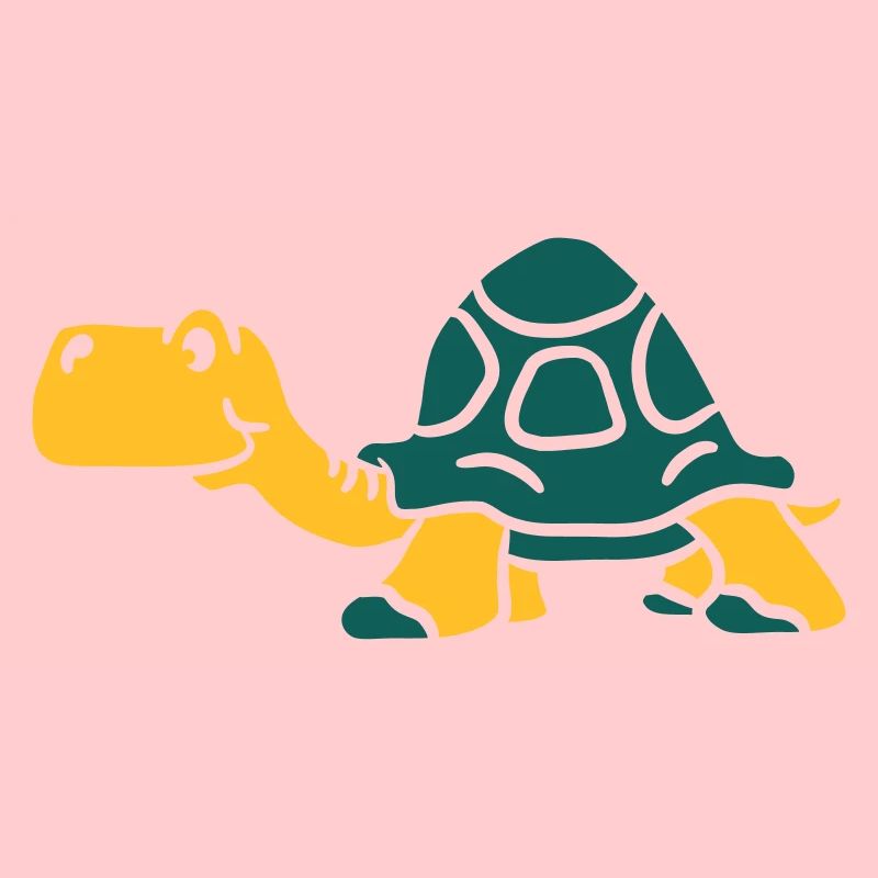 Old small cartoon turtle