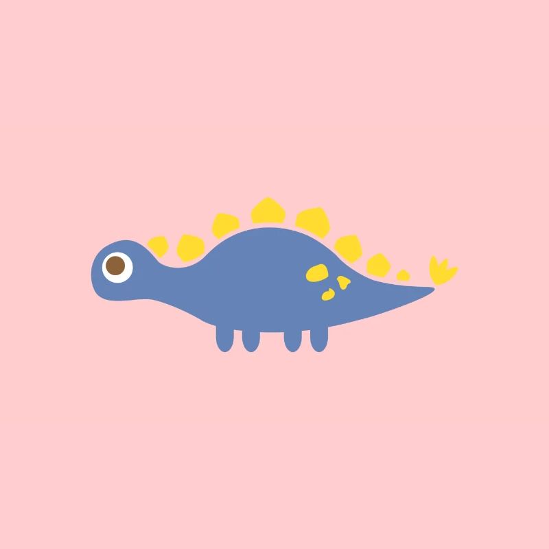 Netter blauer Stegosaurus-Dinosaurier