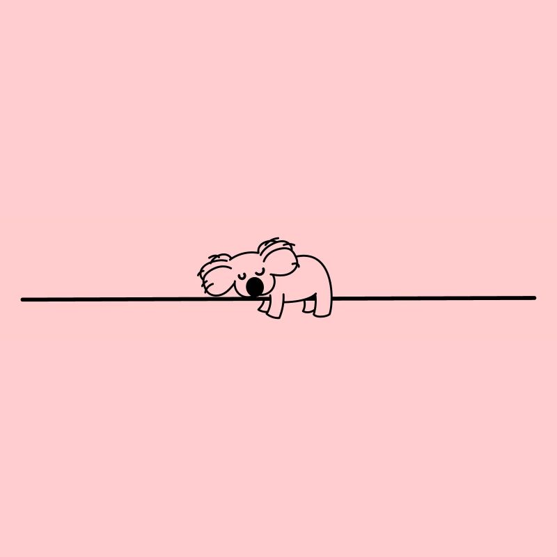 Sleeping Koala Line Art