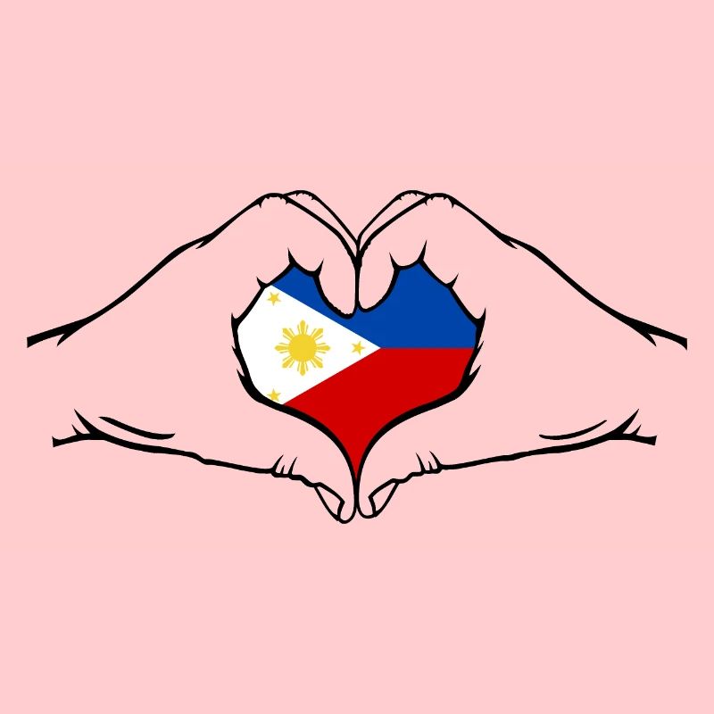 Philippines Flag Heart Shape