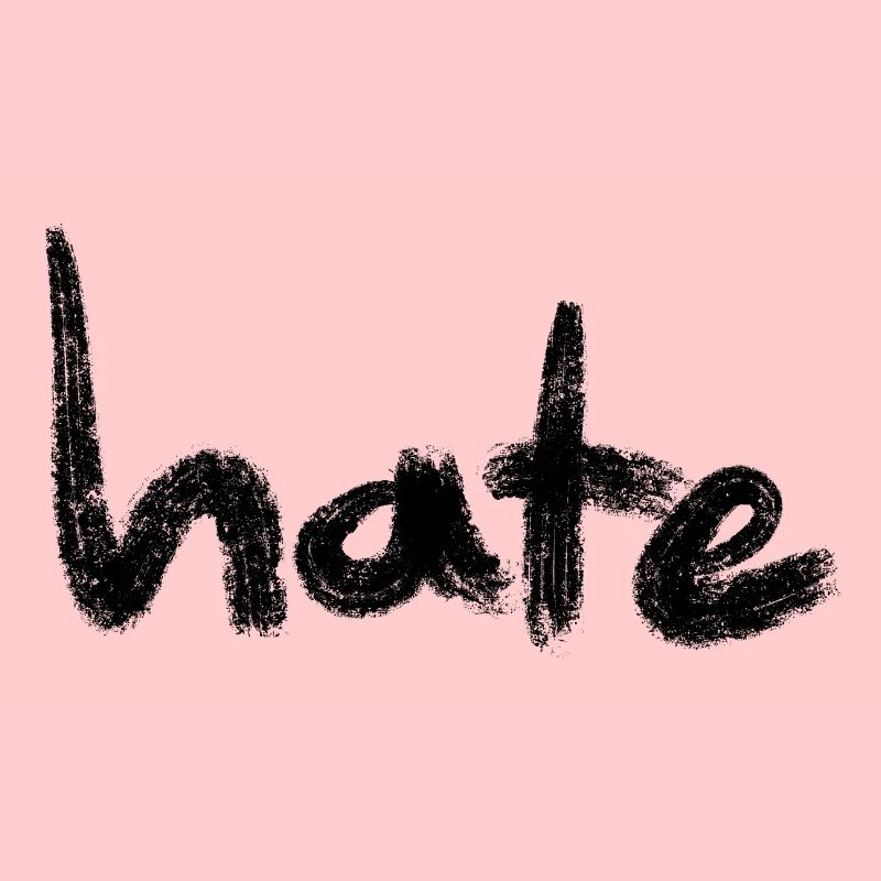 Hate Text Black