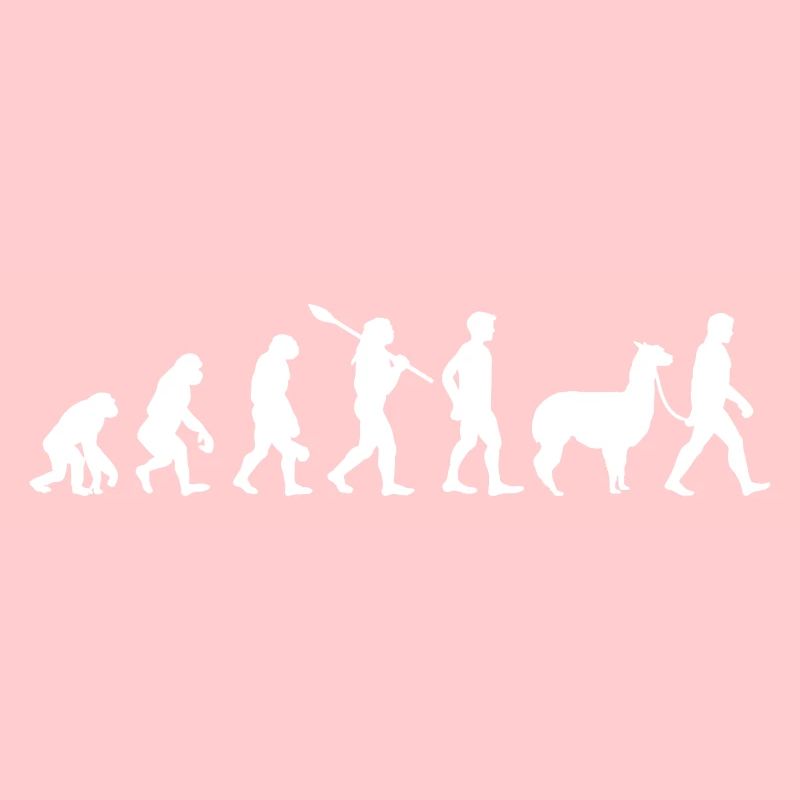 Evolution Alpaka Wanderung lustig Geschenkidee Fun