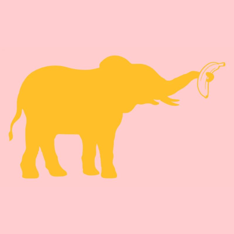 Banane Elephant Silhouette Fruit