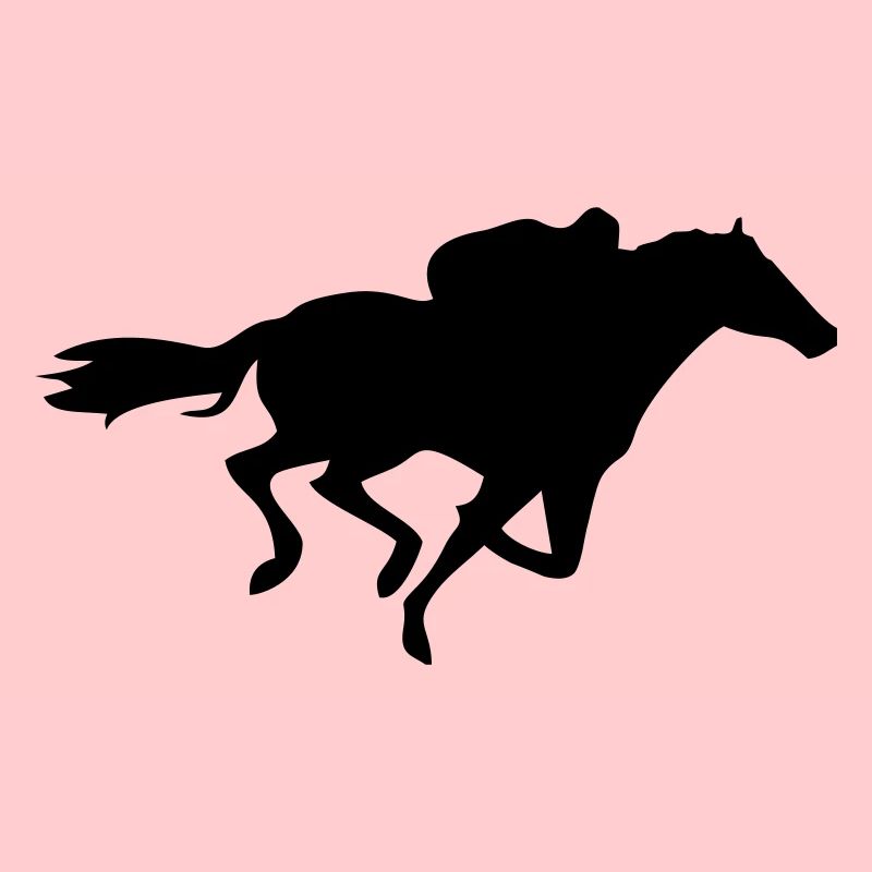 Cheval de course cheval galopant avec le cavalier