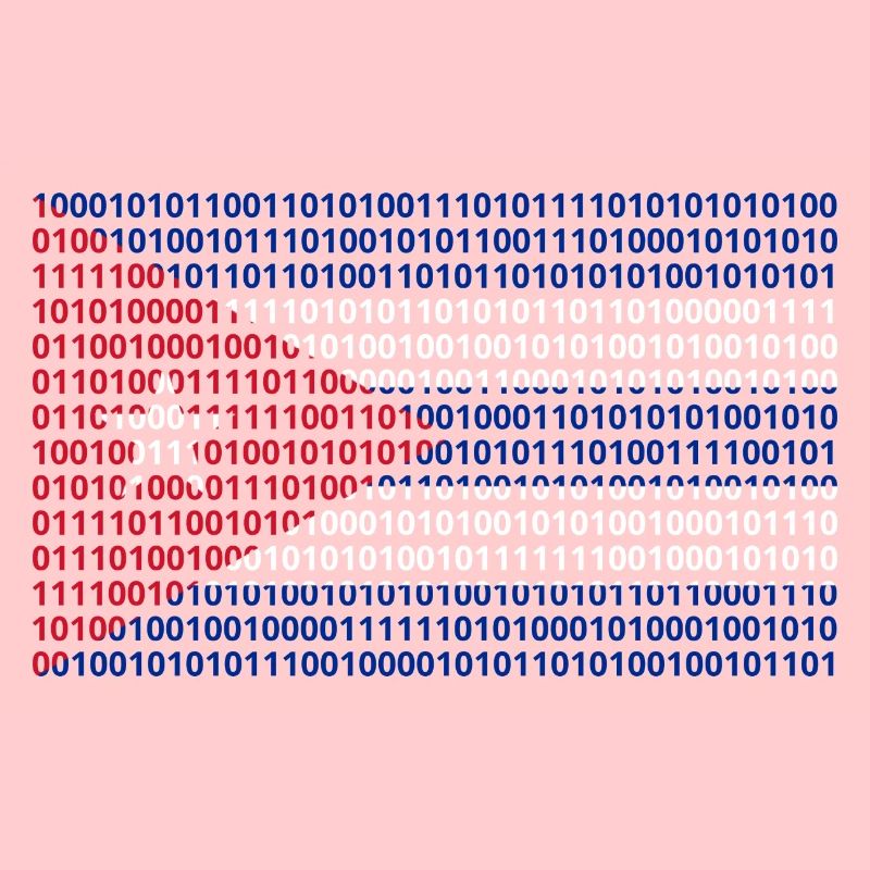 Cuba Flag Binary Code Bit Bytes Binary Computer Science PC