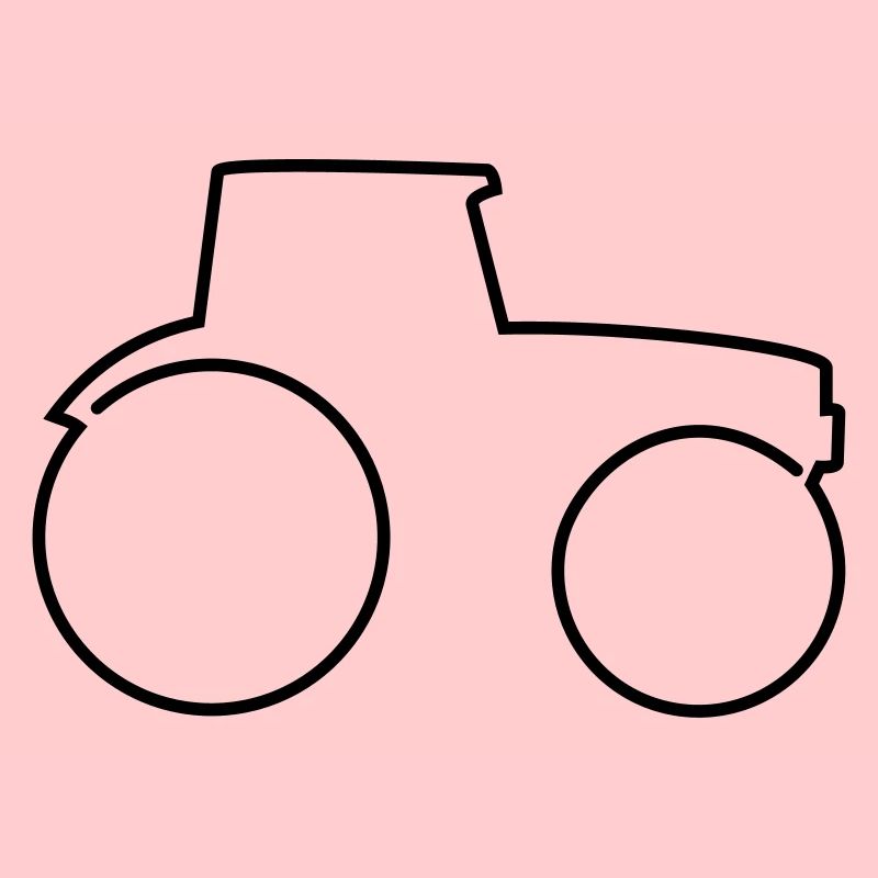 Tractor machine black line farmer farmer