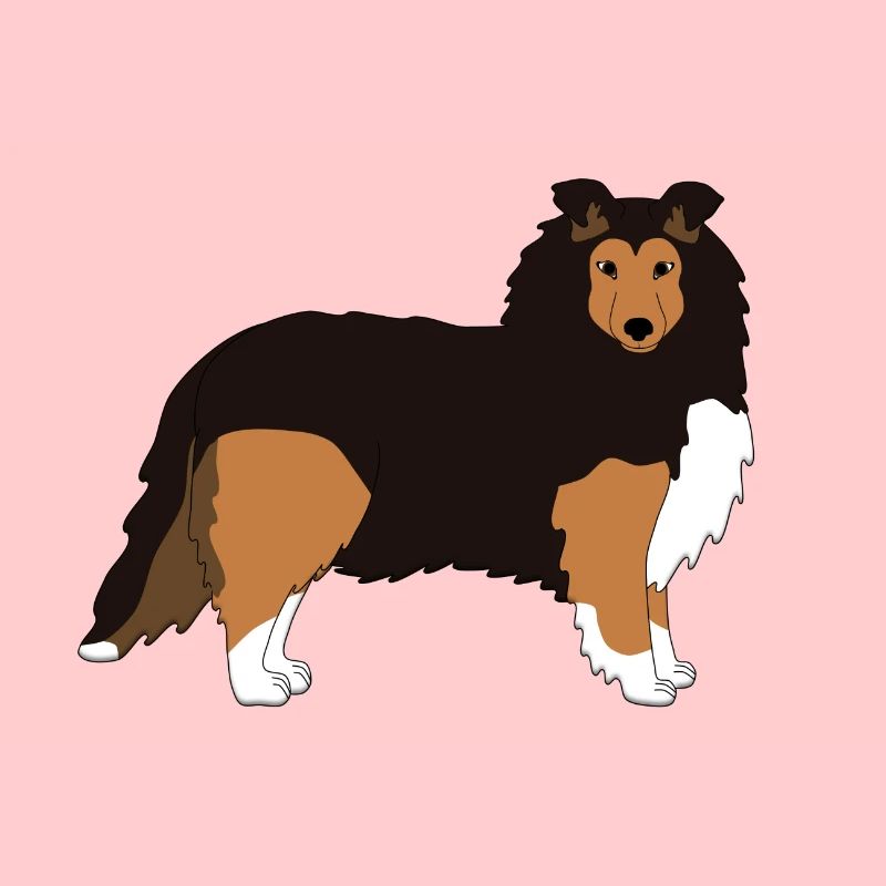 Pixel graphics Sheltie forward