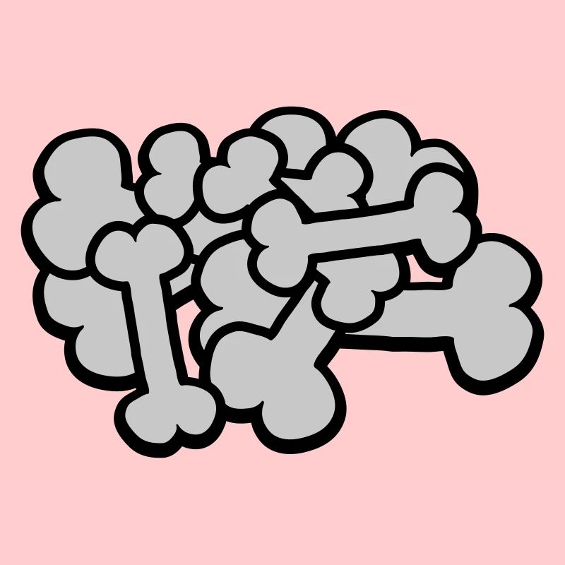Großer Comic Knochen Haufen