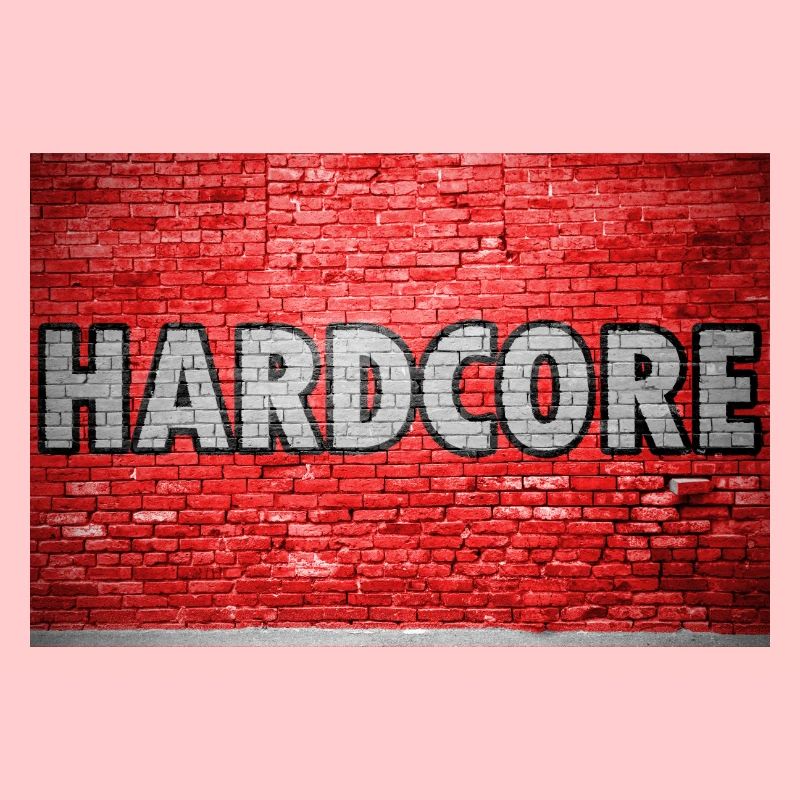 Graffiti mural de briques hardcore