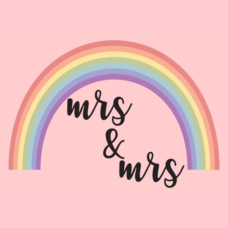 Rainbow Stripes Mrs et Mrs