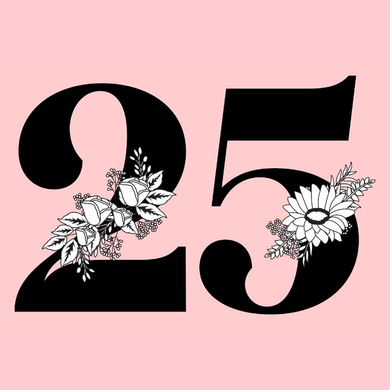 Nummer 25 Schwarze Blumen - 25. Blumenjubiläum