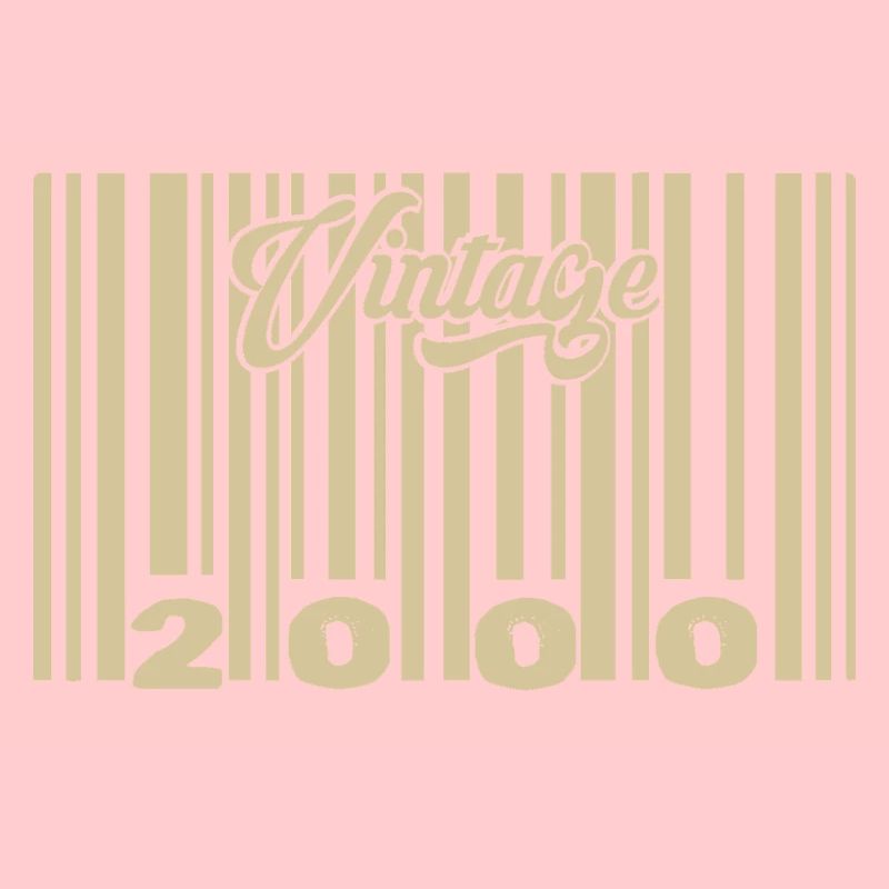 Vintage 2000 Barcode 2000: Jahr 2025.