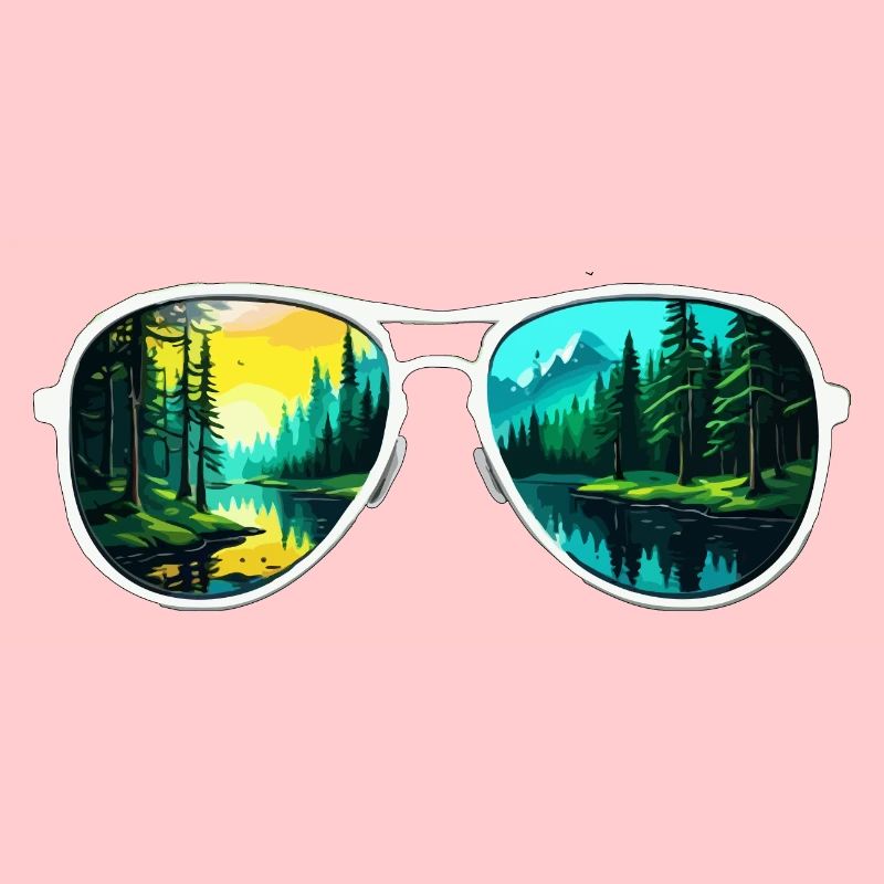 Sunglasses / Reflection / Forest / Reflection