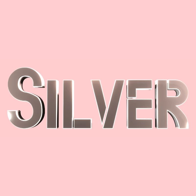 Silber stilisierter Text