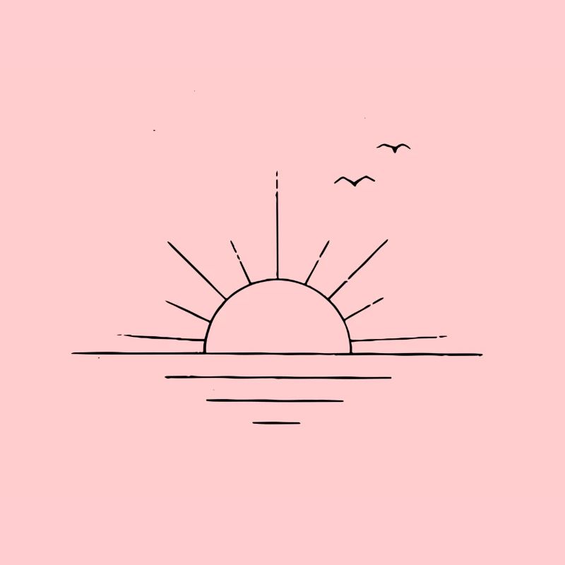 Sunset Ocean Minimalistic