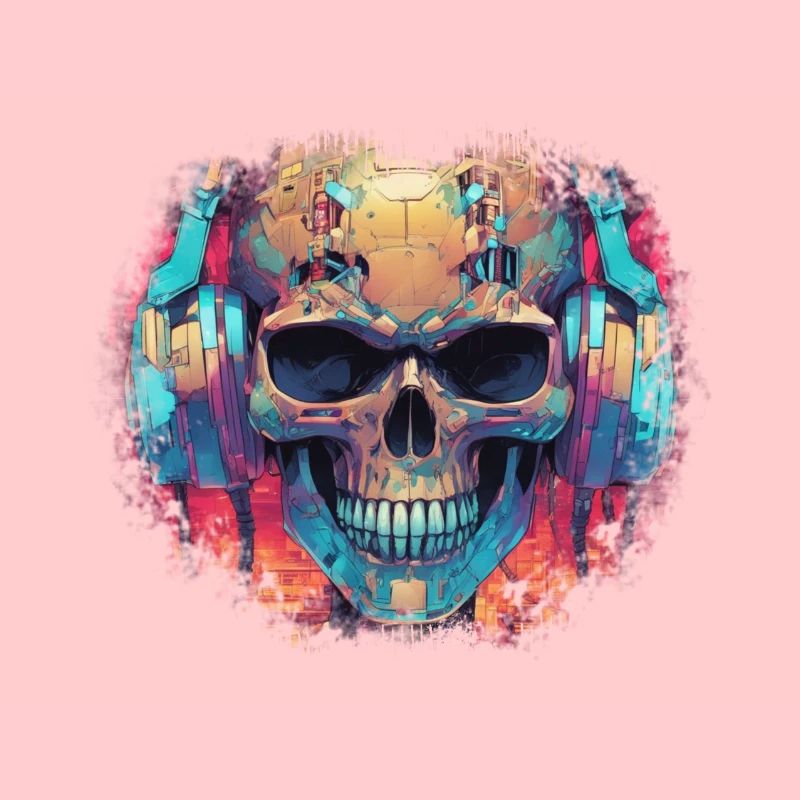 Cyberpunk Skull // TechSkull Matrix