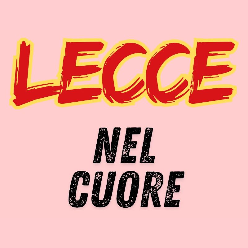 Lecce Jaune Rouge dans le Cœur
