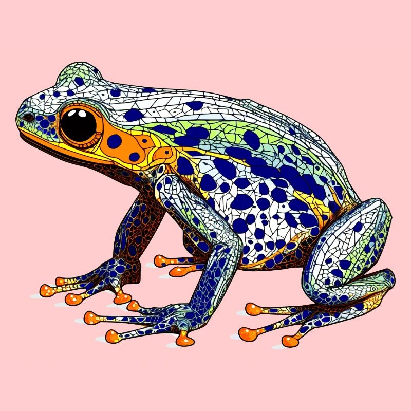 Pfeilgiftfrosch mit schöner Warnfarbe als Lurch