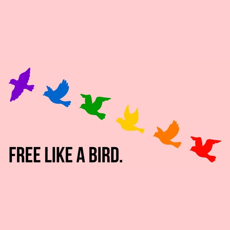 Libre comme un oiseau, aux couleurs de l’arc-en-ciel