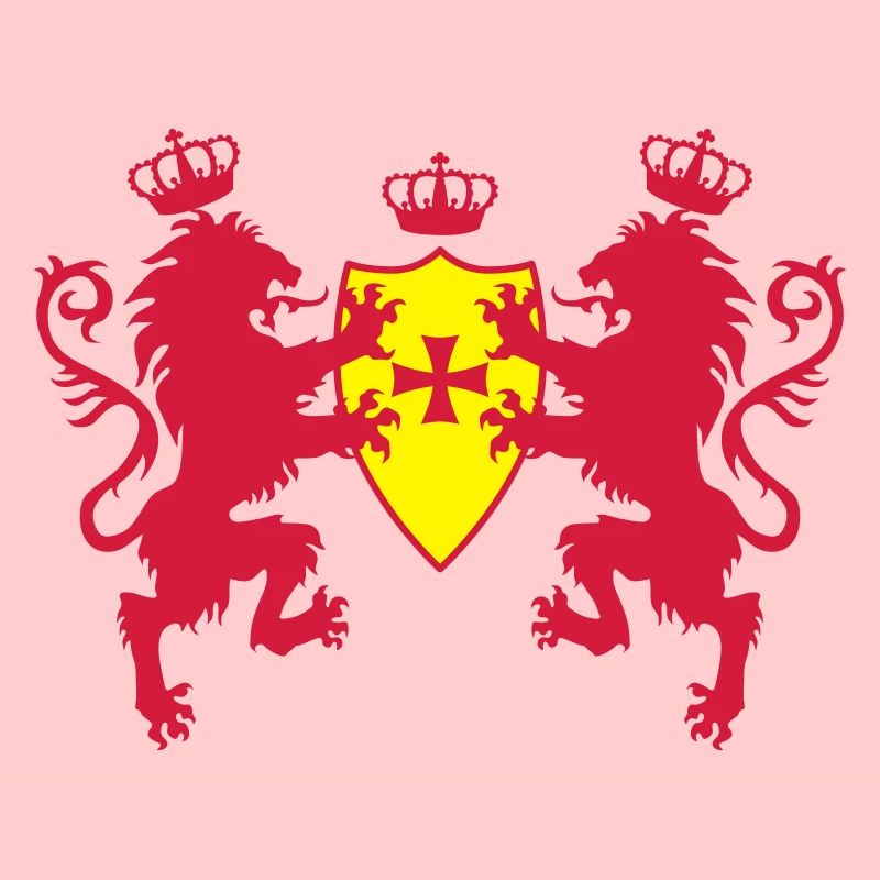 Loewen avec la couronne 2c Templier Croix Shield