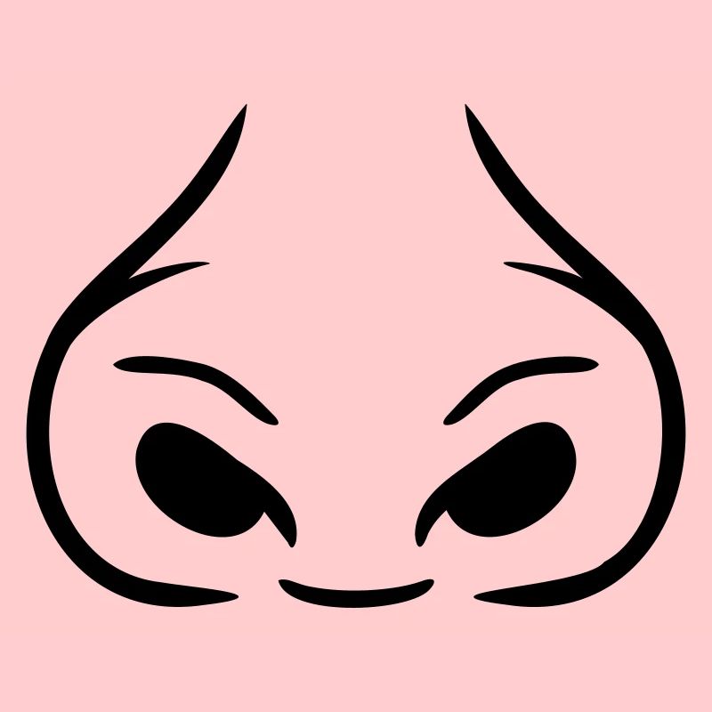 Large nostrils thick nose