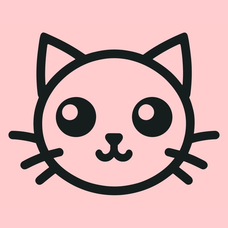 Tête de chat mignon Chat mignon