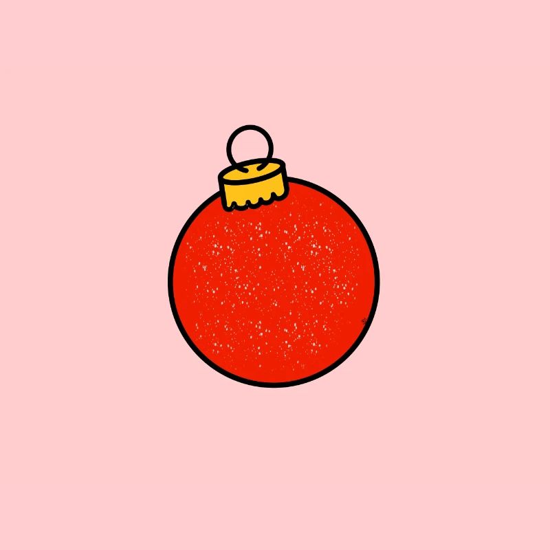 Rote Weihnachtskugel mit Glitzer