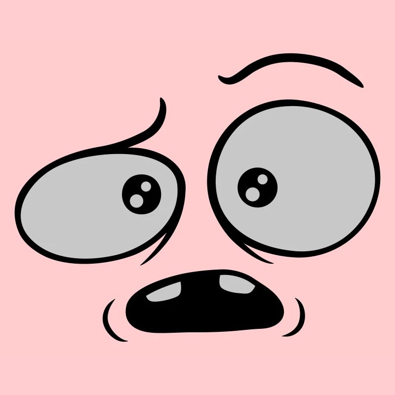 Skeptical confused comic face