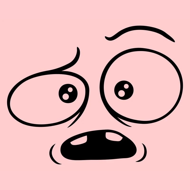 Confused skeptical comic face