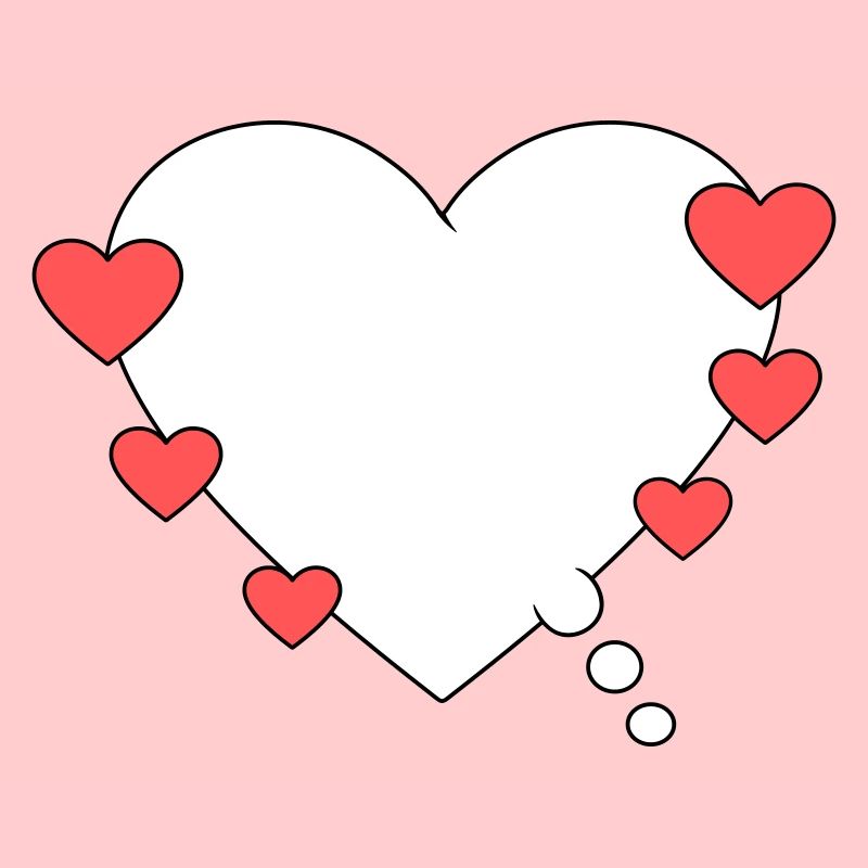 Thought bubble with heart