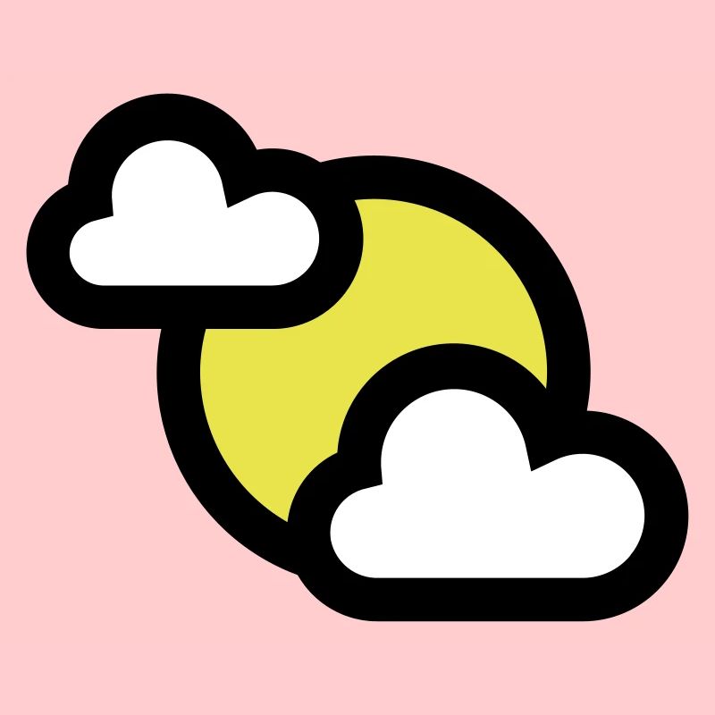 Wetter Symbol oder Icon teilweise bedeckt