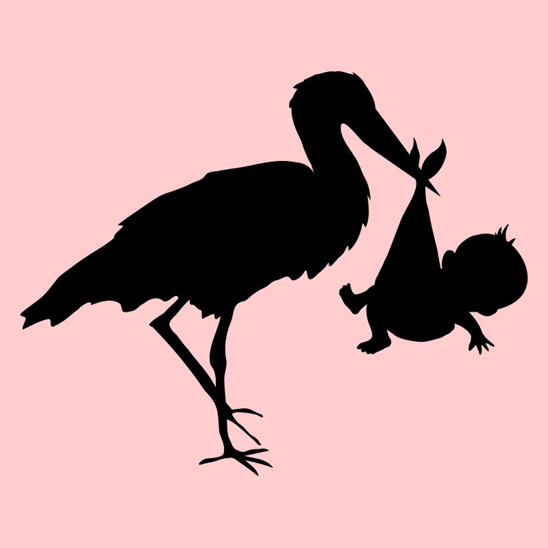 Bébé et cigogne