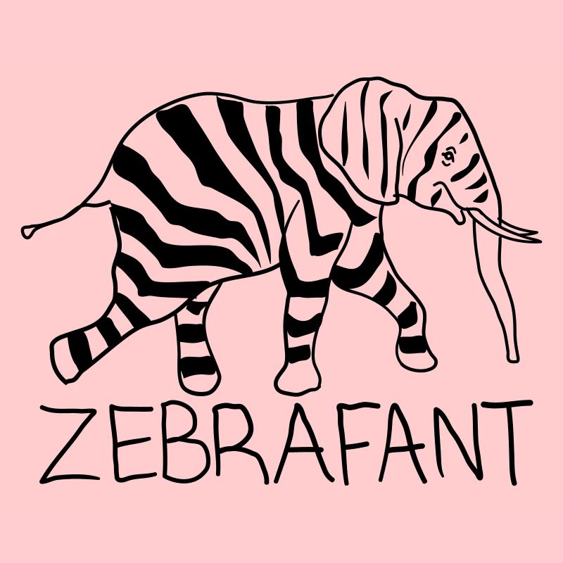 Zebra Elephant Black