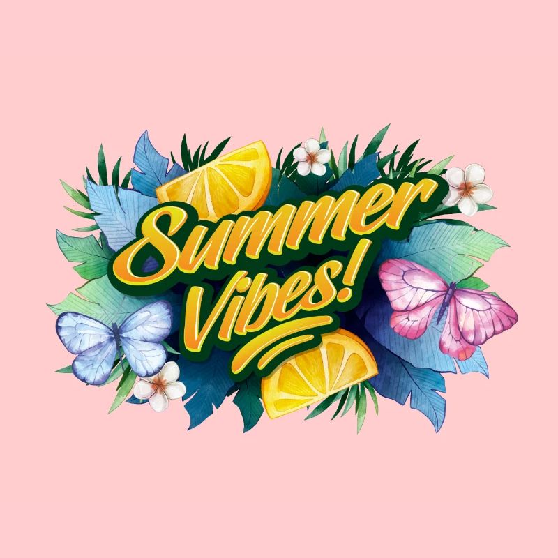 Papillons Fleurs Vacances d’été