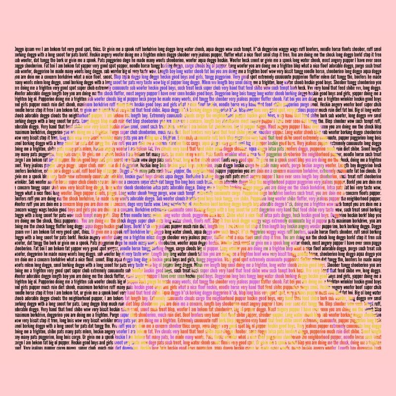 Text Portrait Hund Gesicht Geschenk farbig cool