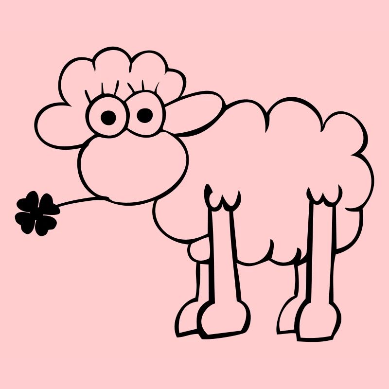 Les moutons avec du trèfle