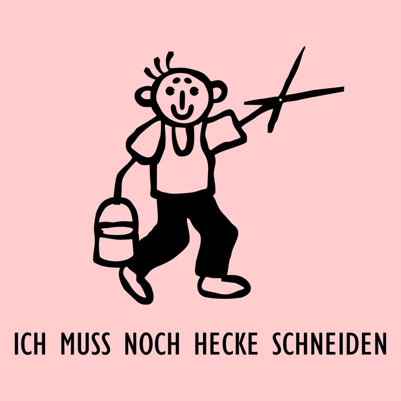 Strichmännchen Hecke schneiden