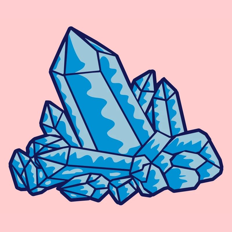 Crystal gemstone blue