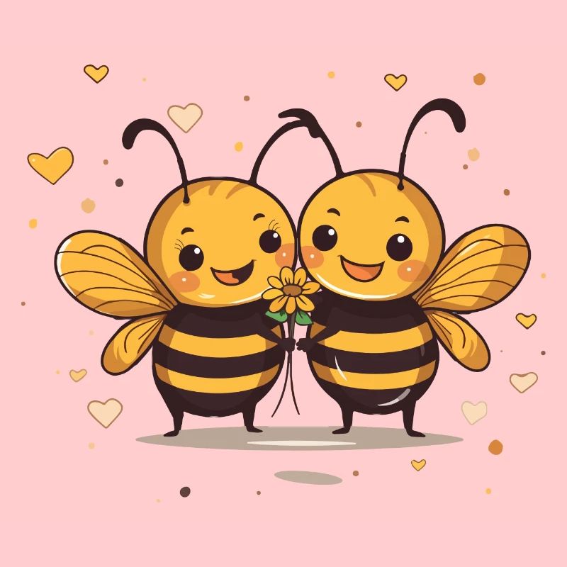 Abeilles romantiques